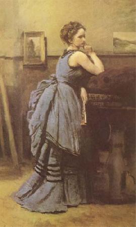 Jean Baptiste Camille  Corot Woman in Blue (mk09)